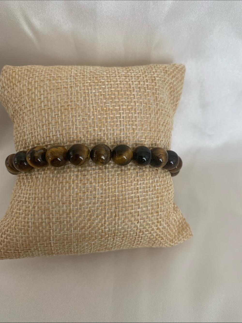 Genuine Tiger’s Eye Adjustable Beaded Bracelet - Brown
